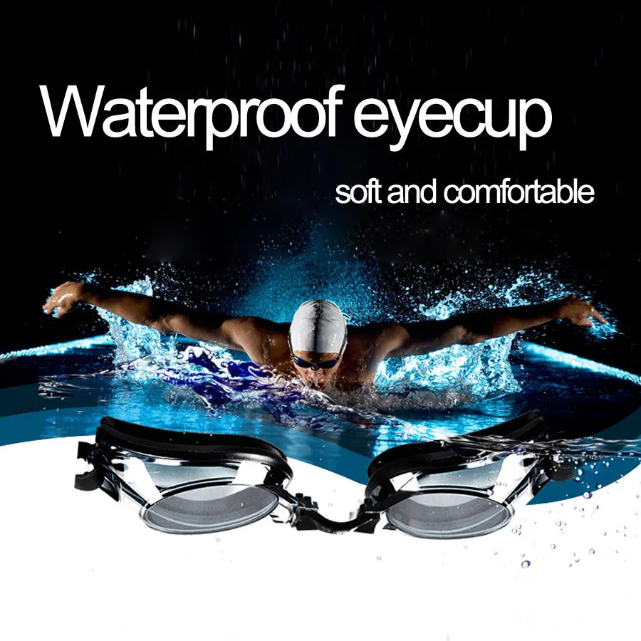 Silicone Swimming Goggles Waterproof AntiFog UV Protection for Men  Women