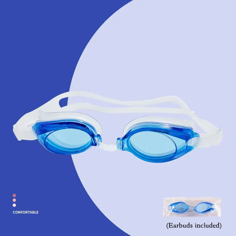 Silicone Swimming Goggles Waterproof AntiFog UV Protection for Men  Women