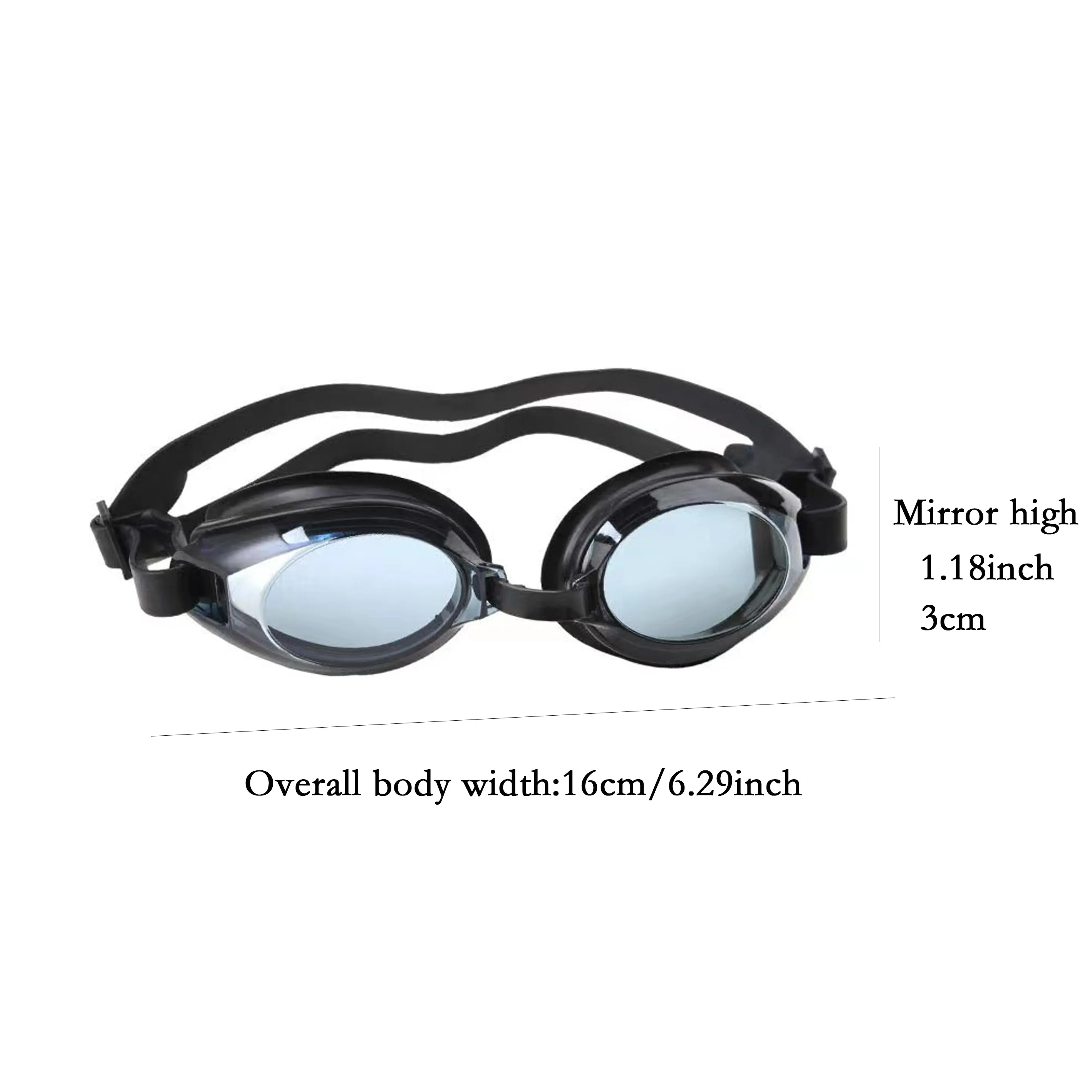 Silicone Swimming Goggles Waterproof AntiFog UV Protection for Men  Women