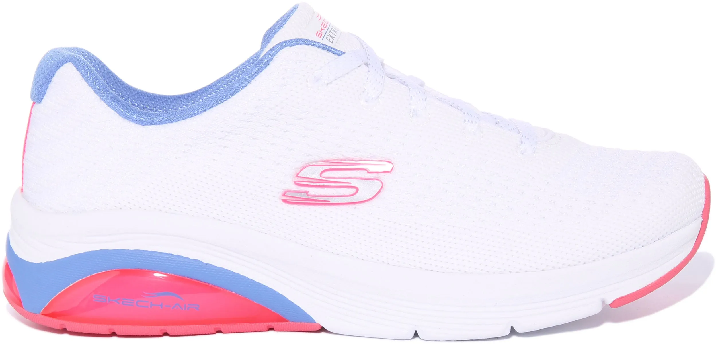 Skechers Classic Vibe In White Pink For Women