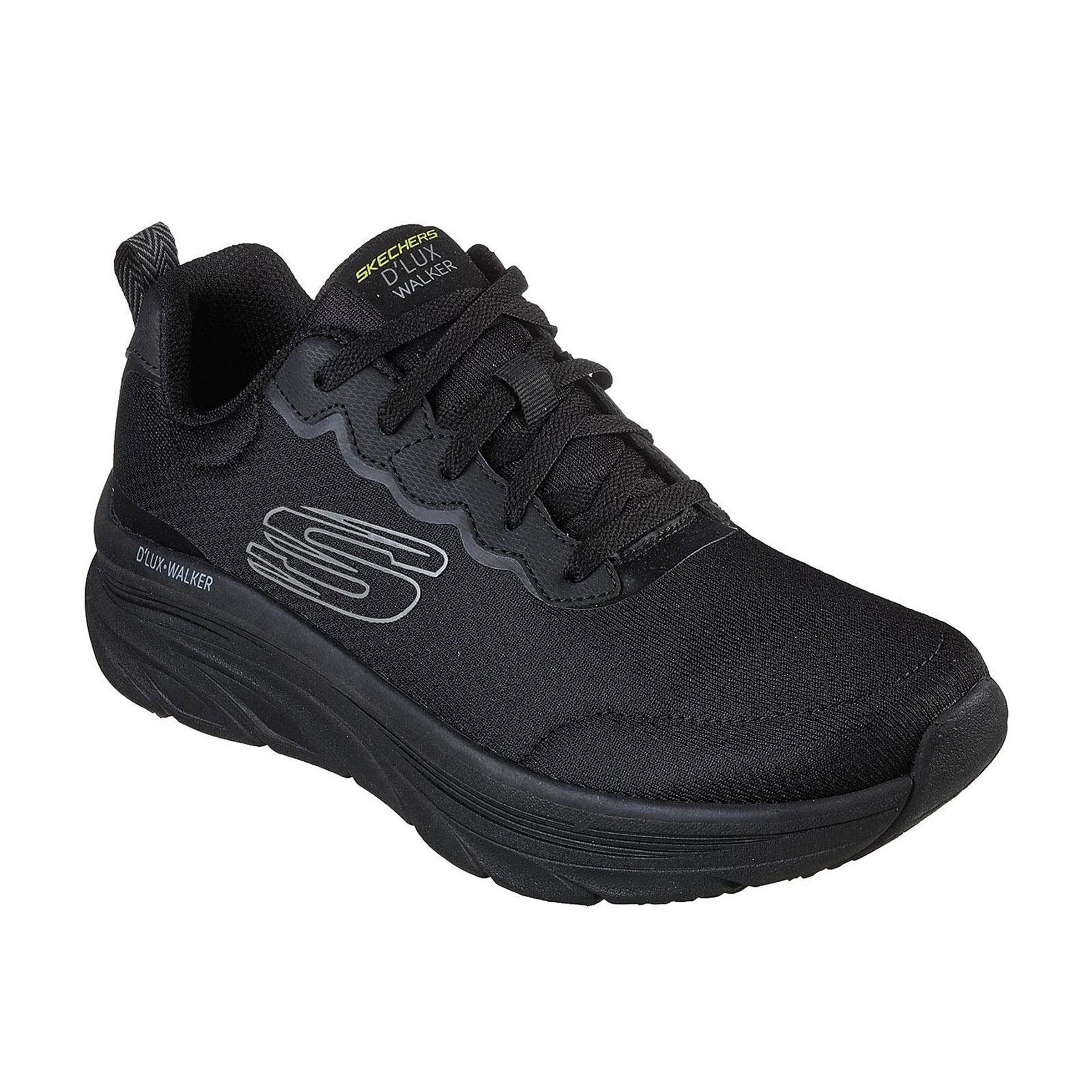 Skechers Mens D'lux Walker Scrambler Sports Shoes (232264-BKCC)