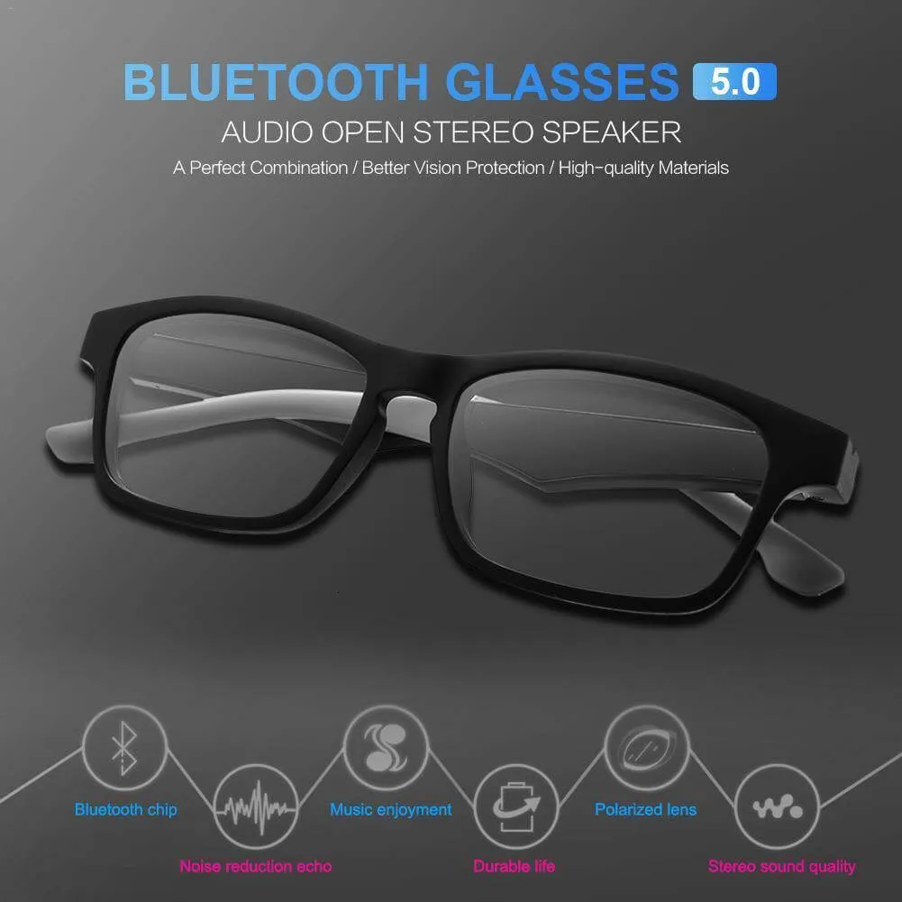 Smart Bluetooth Built-in Speaker Headset Glasses