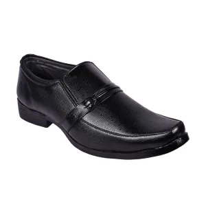 Somugi Black Formal Slip on Shoes