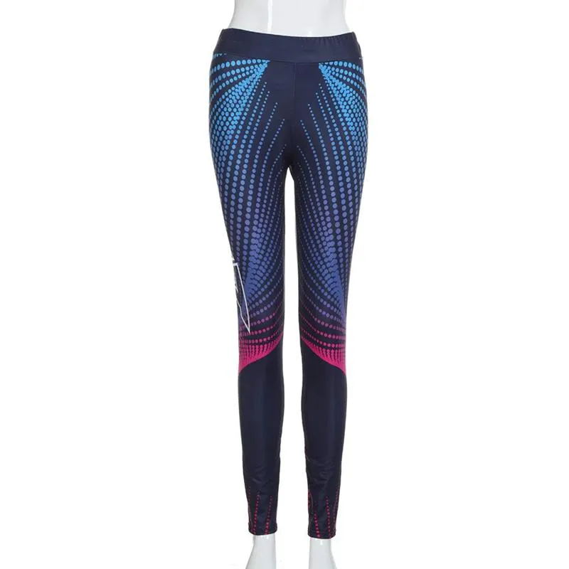 Sports Gradient Geometric Elasticity Yoga Fitness Sports Leggings