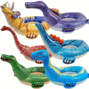 Summer Inflatable Dinosaur Pool Float Triceratops Ring"