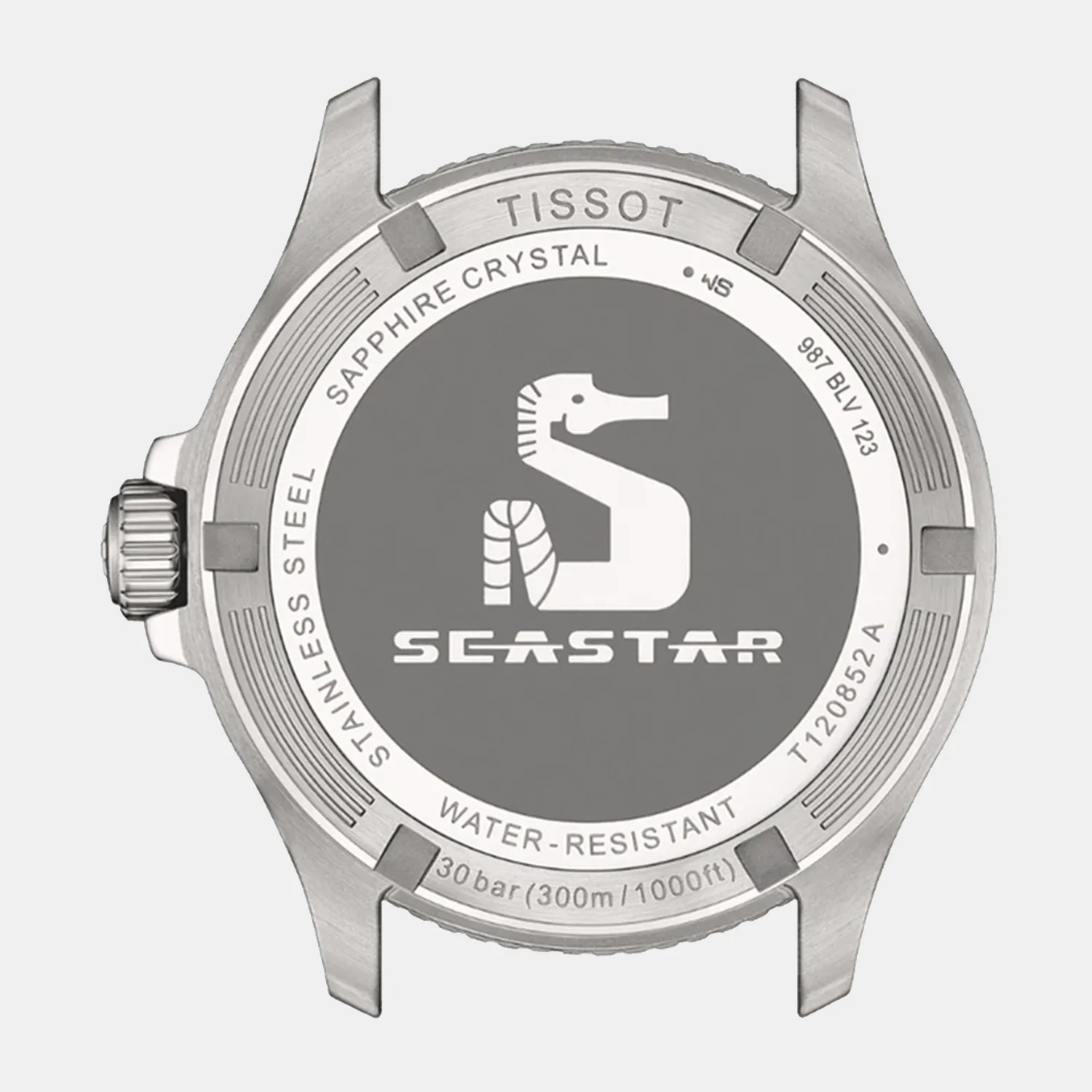 T-Sport Seastar 1000 Men Quartz Black Dial Analog Stainless Steel Watch T1208522205100