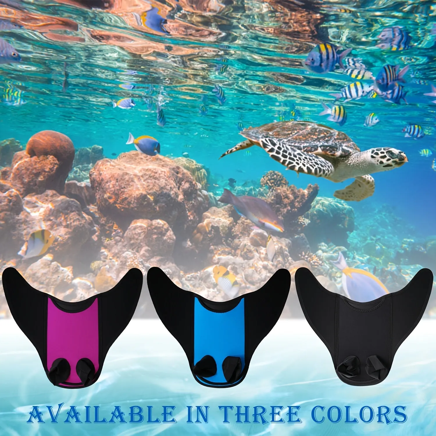 Teen mermaid swimming fins for water sports and snorkeling activities