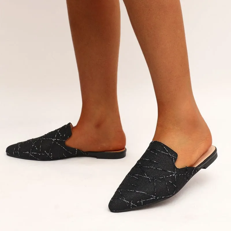 Toe Flat Mules