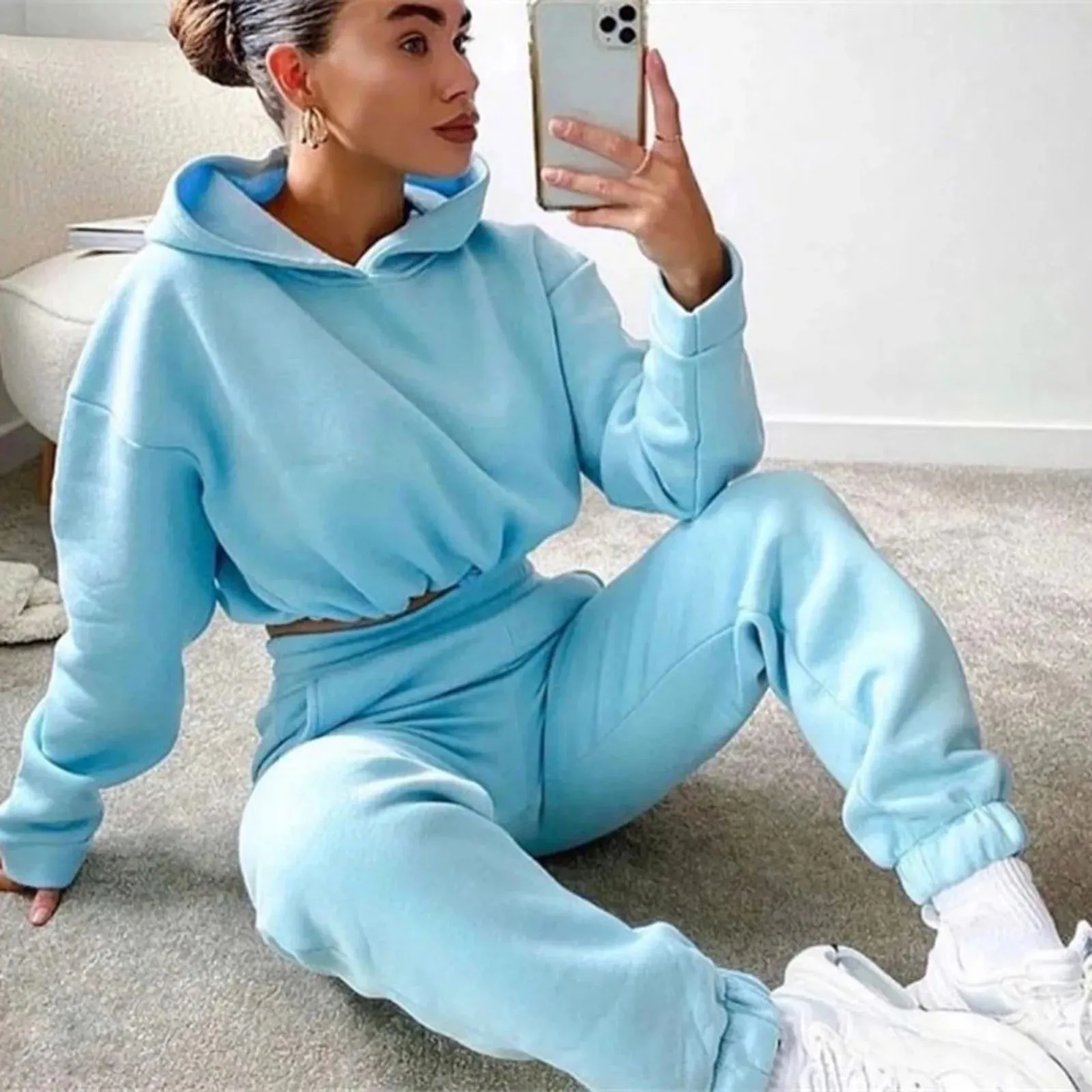 Trendy Two Piece Oversized Sports Tracksuit