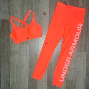 Under Armour Bra / Leggings Set Peach Orange