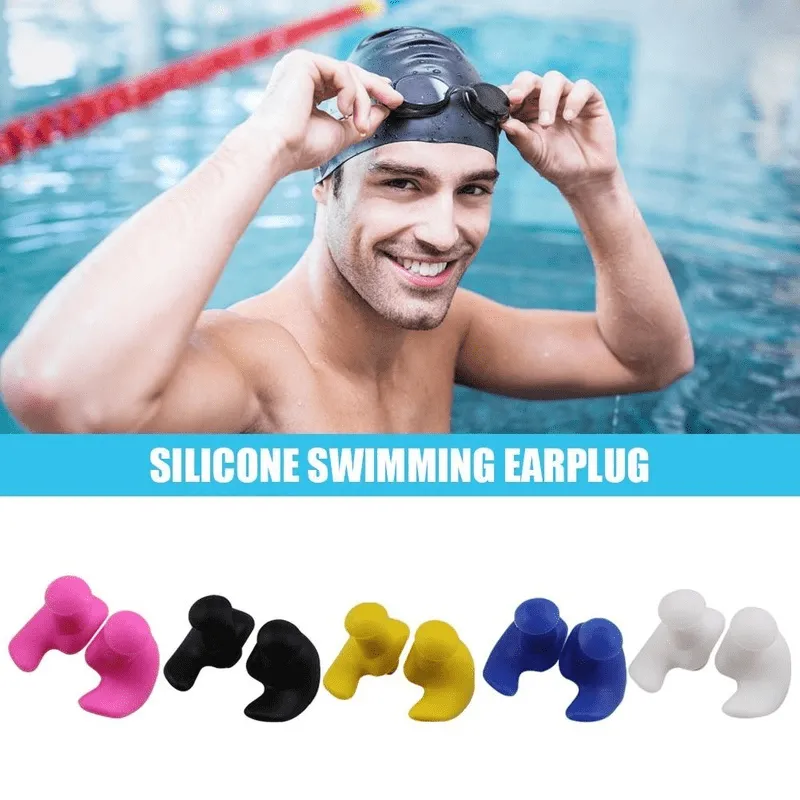 Waterproof Soft Silicone Earplugs  Durable and Portable Swimming Gear