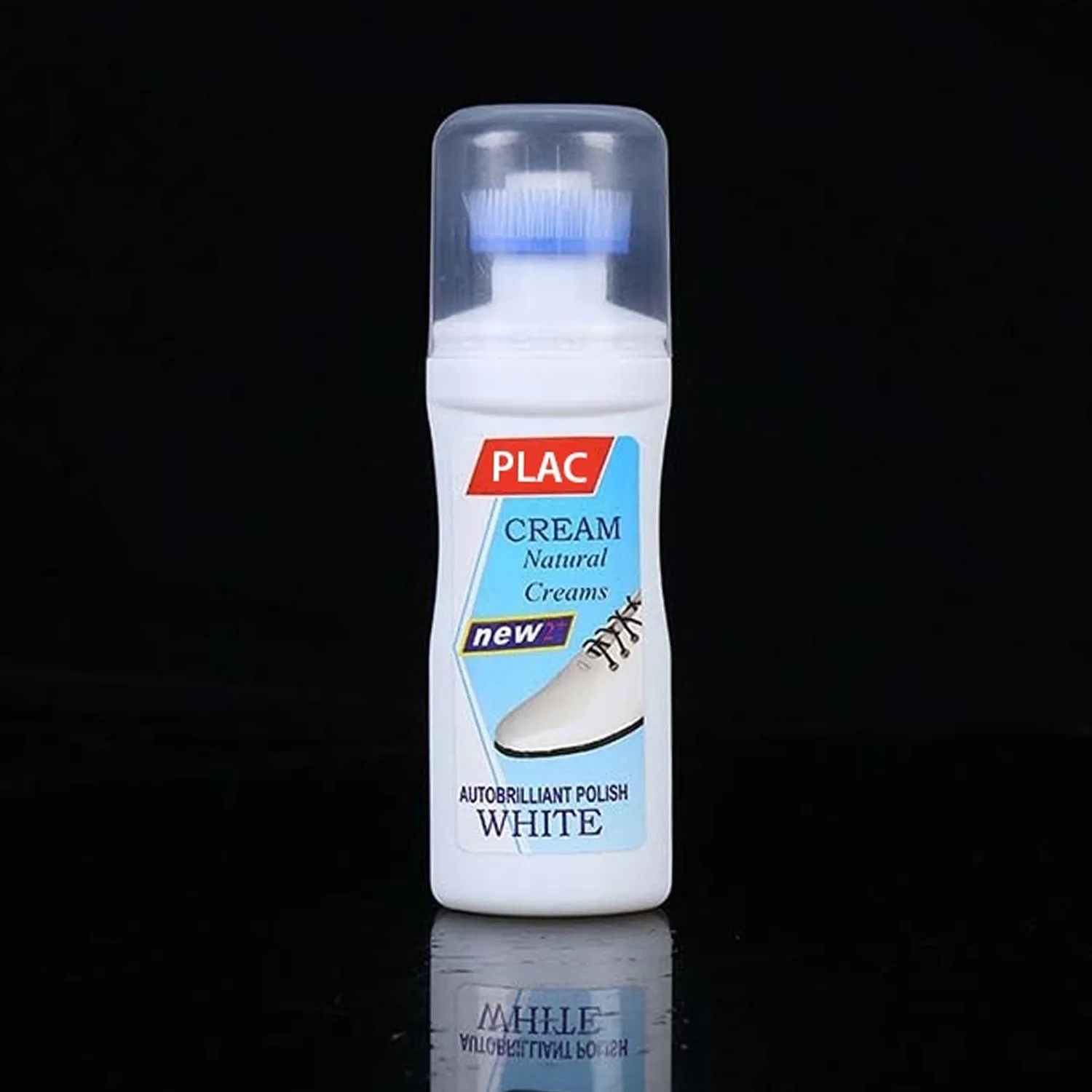 White Shoe Brightener & Cleaner with Brush - 75ml Polish