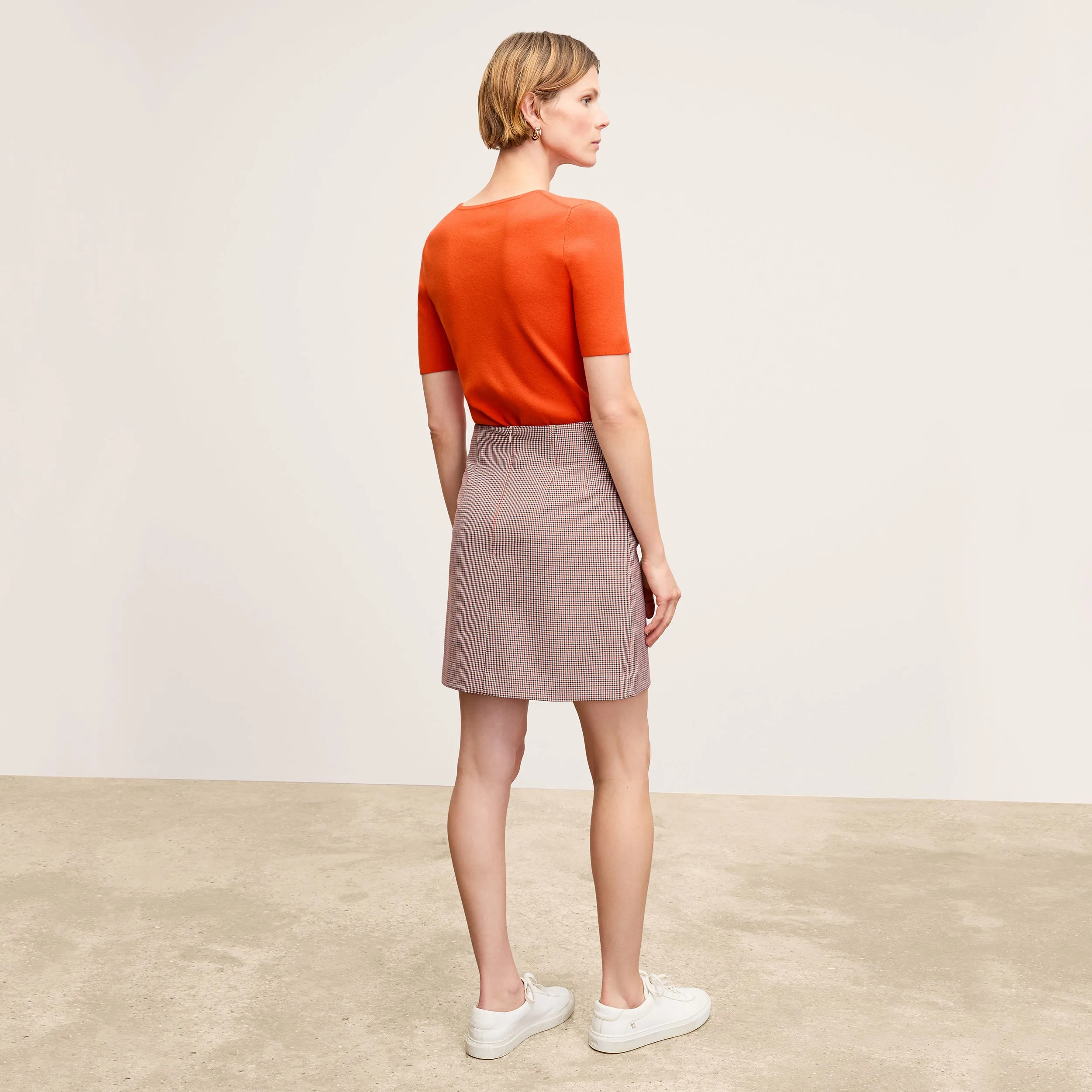 Whitney Skirt - Stretch Twill - Mini Check