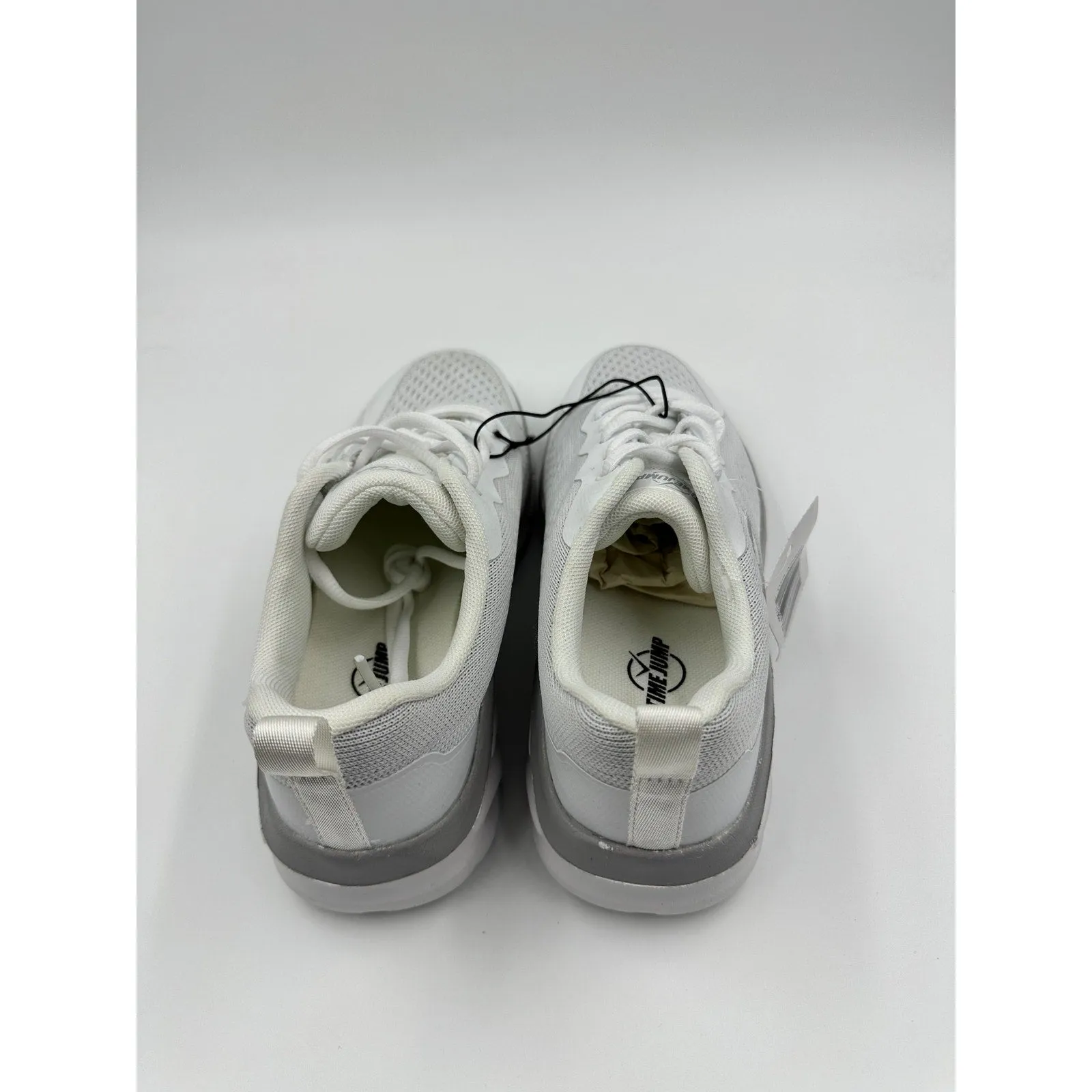 Women's Size 6, All White, Lace Up, Low Top Sneakers